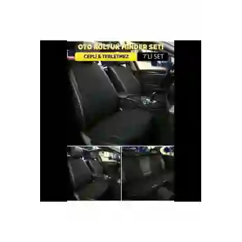 Lamborghini Murcielago Uyumlu Terletmez Kumaş Minterletmez Kumaş 7 Parça Full Takım Siyah-siyah