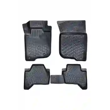 Mitsubishi L200 Tornado paket 2019 Sonrası 3D Siyah Kokusuz Havuzlu Paspas Takımı Uyumlu