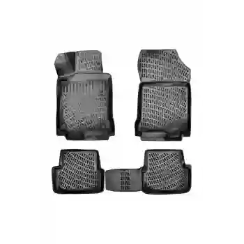 Renault Megane 4 Sedan 2016 Sonrası 3D Siyah Kokusuz Havuzulu Paspas Takımı