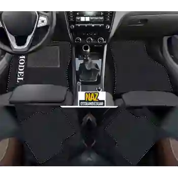 Volvo XC90 2015 Sonrası   Siyah Halı Siyah Kenar Petek Topuk