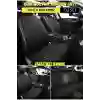 Jeep Patriot Terletmez Kumaş Minder Seti 7 Parça Full Takım siyah-beyaz