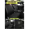 Suzuki Grand Vitara Terletmez Kumaş Minder Seti 7 Parça Full Takım siyah-beyaz