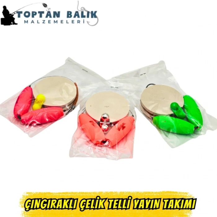 Çıngıraklı Çelik Telli Yayın Balığı Takımı (Tek İğneli)