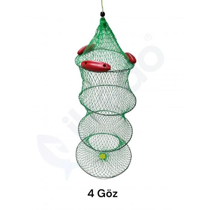 ŞAMANDIRALI İP LİVAR BOY : 75CM - ÇAP : 45CM - GÖZ SAYISI :4