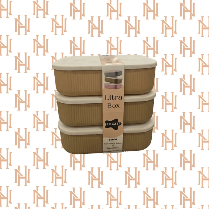 LİTRA 3 LÜ 3,2 LT SAKLAMA KABI*9