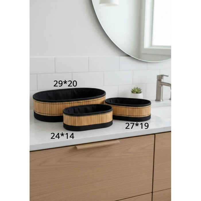 DK93-94-95-96 3 LÜ SİYAH EKMEK SEPETİ*20