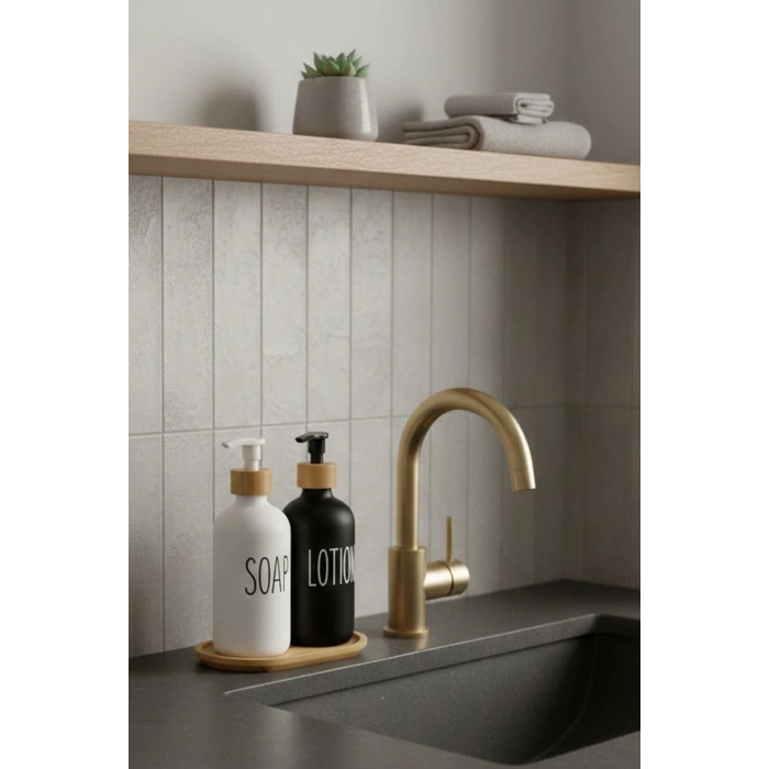 9258 2Lİ SİYAH BEYAZ SABUNLUK*24