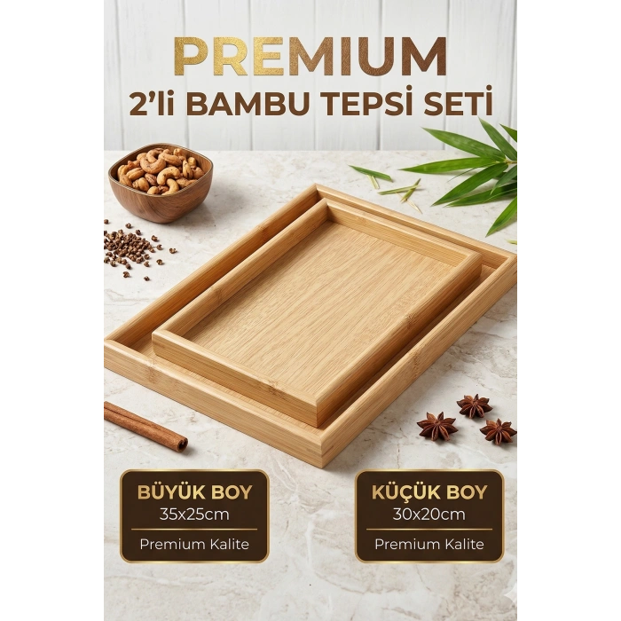 362 BAMBU 2 Lİ TEPSİ*20