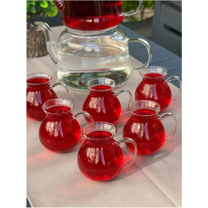 9152-9153 6 LI KEYFİ ALA ÇAY BARDAĞI*24