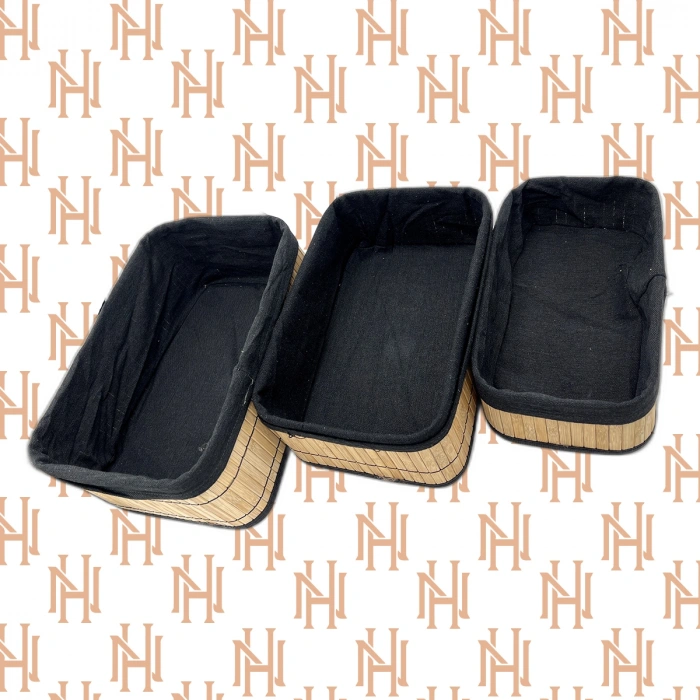 DK93-94-95-96 3 LÜ SİYAH EKMEK SEPETİ*20