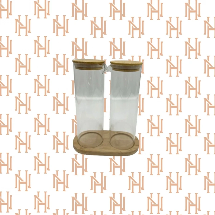 MDS-1100 BAMBU KAPAKLI 2Lİ YAĞDANLIK 400 ML*24