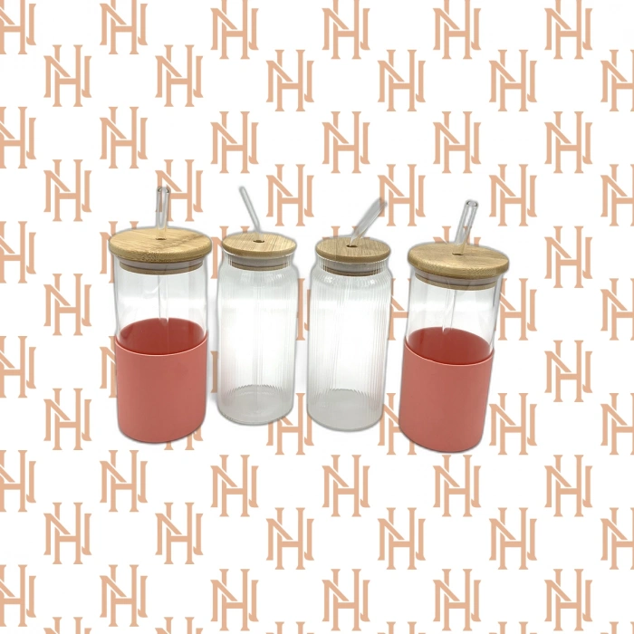 PİPETLİ BAMBU KAPAKLI BARDAK*90