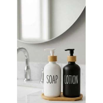 9258 2Lİ SİYAH BEYAZ SABUNLUK*24