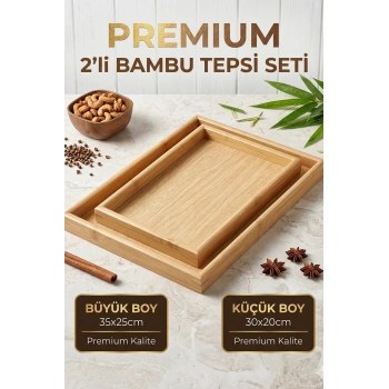 362 BAMBU 2 Lİ TEPSİ*20