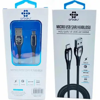 (Micro) Metal Hızlı Şarj Ve Veri Aktarımı Arbaks ARB611