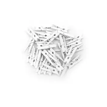 100lü Beyaz Ahşap Mandal 2.5cm (10lu Paket-1000 Adet)