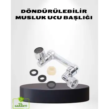 1080° Dönebilen Musluk Ucu – Su Tasarruflu, Esnek ve 360° Çift Eksenli Başlık (Kopya)