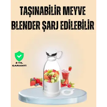 1200mAh Şarjlı, Hafif ve Pratik Taşınabilir Blender