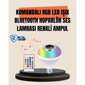 12W LED Ampul – Renkli Işık ve Dahili Hoparlör Özellikli