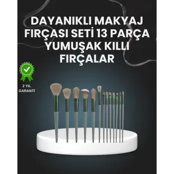 13lü Fiber Kıllı Yumuşak Makyaj Fırçası Seti Taşınabilir ve Ergonomik Tasarım