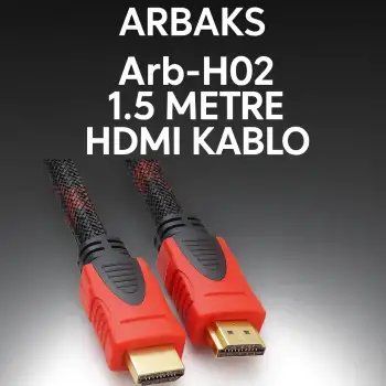 1.5 Metre Hasırlı Örgülü HDMI Kablo Arbaks Arb-H02