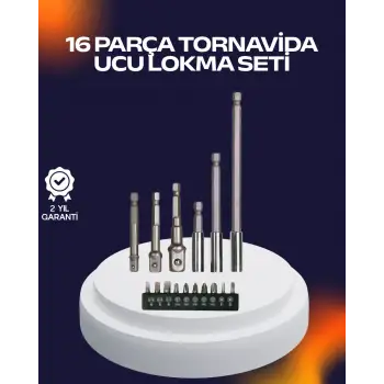 16 Parça Usta İşçilik Bits Takımı Vida Sökme Takma Set