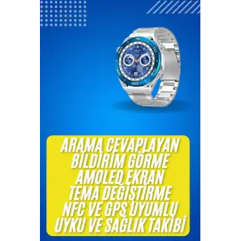 2025 Model Yuvarlak Ekran Android ve İOS Uyumlu GPS Takibi Yapabilen Akıllı Saat