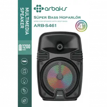 21 CM Bluetooth Super Bass Höparlör Arbaks ARBS461