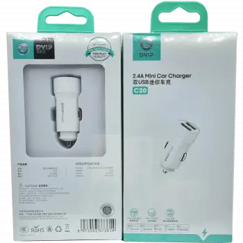 2.4A Mini Araç Şarj Başlığı Dvip C20