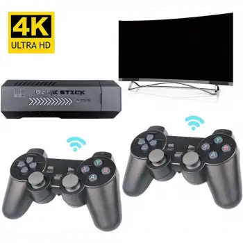 2.4g Kablosuz Denetleyici Hd 4K Hd Video 2 Kollu Oyun Konsolu Oyun Seti