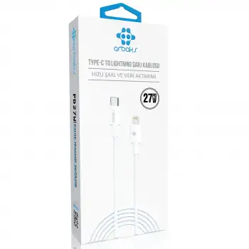 27W PD Lightning iphone Şarj Kablosu Arbaks ARB-076