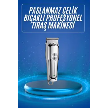 3 Taraklı Saç Sakal Düzeltici Traş Makinesi Seti Paslanmaz Çelik