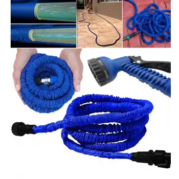 30 Metre Uzayan Bahçe Sulama Araç Yıkama Hortumu 7 Kademeli Başlık