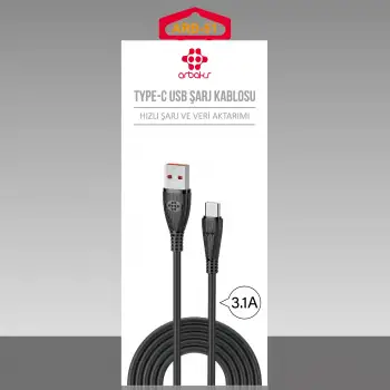 3.1A TYPE-C Şarj Kablosu Arbaks ARB-51