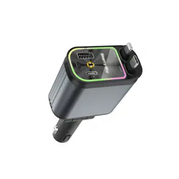 4’ü 1 Arada Çift Usb Bağlantı Çakmaklık, Type-c Hızlı Şarjlı 66w,geri Çekilebilir Araç Telefon Şarj Cihazı