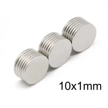 50 Adet 10x1mm Yuvarlak Neodyum Mıknatıs Güçlü Dayanıklı Magnet Nikel Kaplama