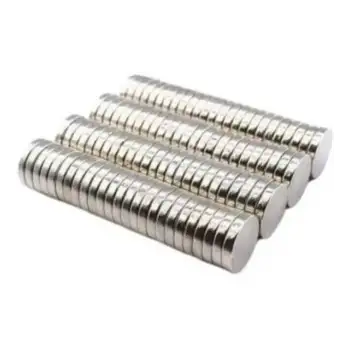 50 Adet 10x2mm Yuvarlak Neodyum Mıknatıs Güçlü Magnet Nikel Kaplamalı