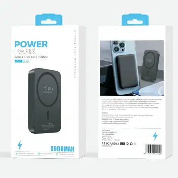 5000 Mah Magsafe Siyah Powerbank 5W PB-5W