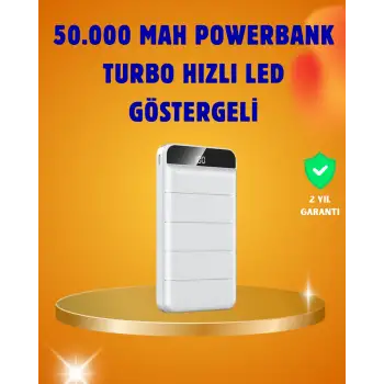 50000mAh LED Göstergeli Taşınabilir Şarj Cihazı