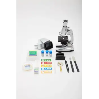 50X-100X-200X-400X-600-1200X Çocuklariçin Eğitici Projektörlü Mikroskop Seti