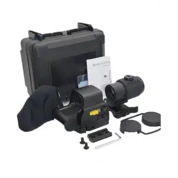 558-G43 XPS2 Hedef İşaretleyici Red Dot - Holografik Nişangâh, 5x Büyütmeli Set-Siyah