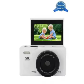 5k 75mp Hd Dijital Kamera 18x Dijital Zoom, Flaşlı,3.0 İnç Ekranlı Fotoğraf Makinesi