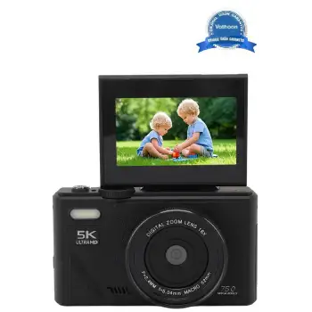 5k 75mp Hd Dijital Kamera 18x Dijital Zoom, Flaşlı,3.0 İnç Ekranlı Fotoğraf Makinesi