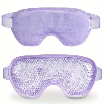 Sıcak Ve Soğuk Boncuklu Buz Jeli Terapi Göz Maskesi (Mor)