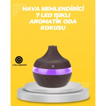 7 Renk LED Işıklı Ultrasonik Aroma Difüzör 300 ml