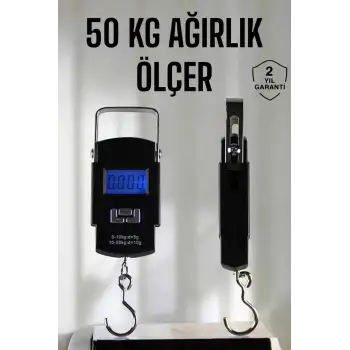 Ağırlık Ölçer 50 Kg El Terazisi El Kantarı Pilli Led Ekran