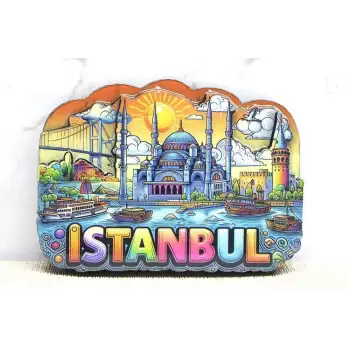Ahşap İstanbul Temalı Magnet Alk4366