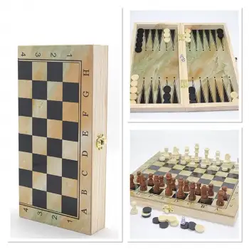 Ahşap Satranç Ve Tavla Seti Alk4239