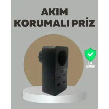 Akıllı Akım Dengelemeli Priz 2500W 4 USB Type C Çıkışlı