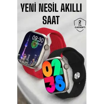 Akıllı Saat Tema Değiştirme Uyku ve Sağlık Takibi Bluetooth Bağlantılı
